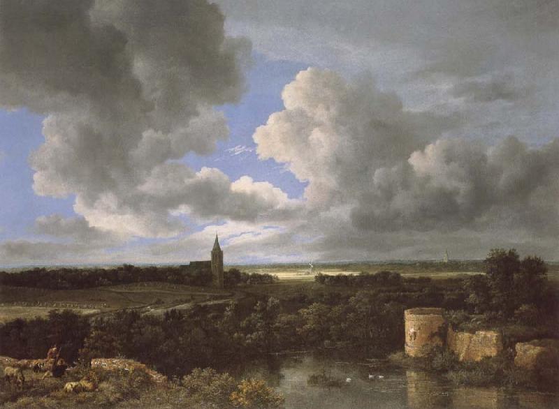  A Landscape with a Ruined Castle and a Church